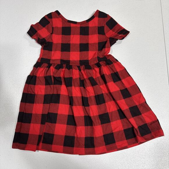 Lot Of 3 Cat&Jack Buffalo Plaid Dress, Okie Dokie Jeans, Garanimals Shirt Girl 2 - Picture 2 of 8